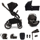 Nuna Mixx NEXT Travel System in Caviar with Arra Flex Car seat and Curve Base
