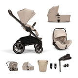 Nuna Mixx NEXT Travel System in Biscotti with Arra Flex Car seat and Curve Base