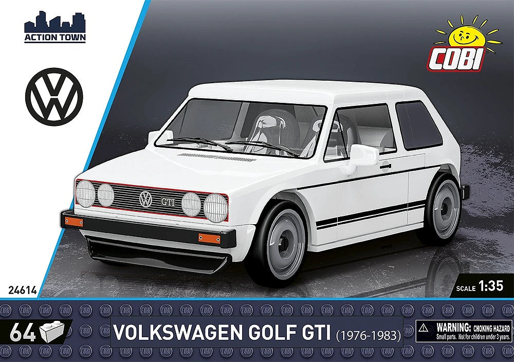 COBI 24614 VOLKSWAGON GOLF GTI WHITE (1976-1983) 1:35 SCALE