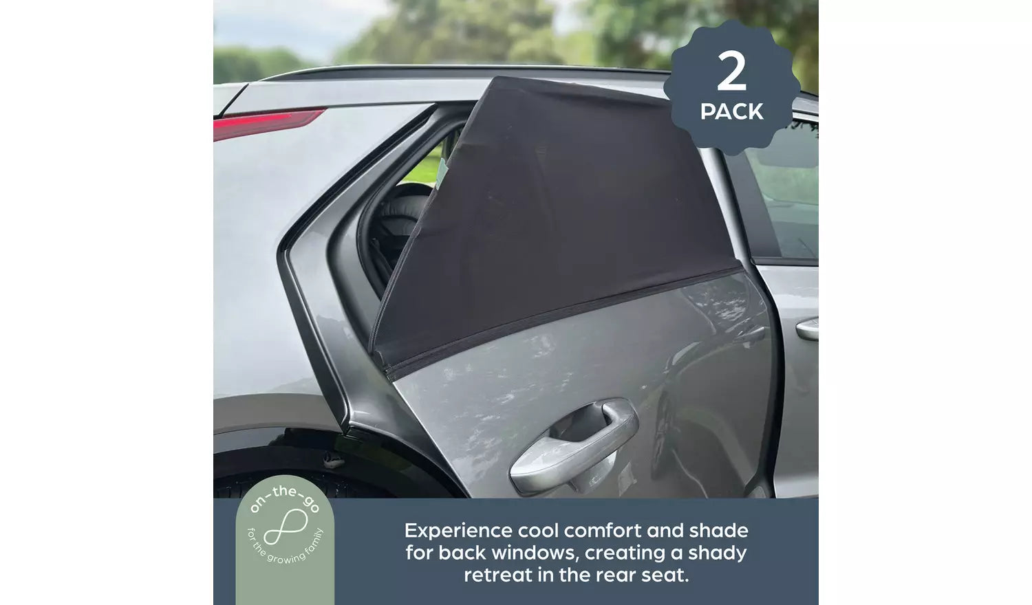 Dreambaby Fitover Car Window Shade Pack of 2
