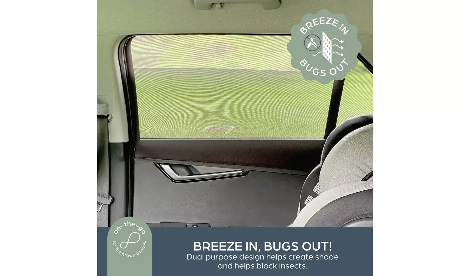 Dreambaby Fitover Car Window Shade Pack of 2