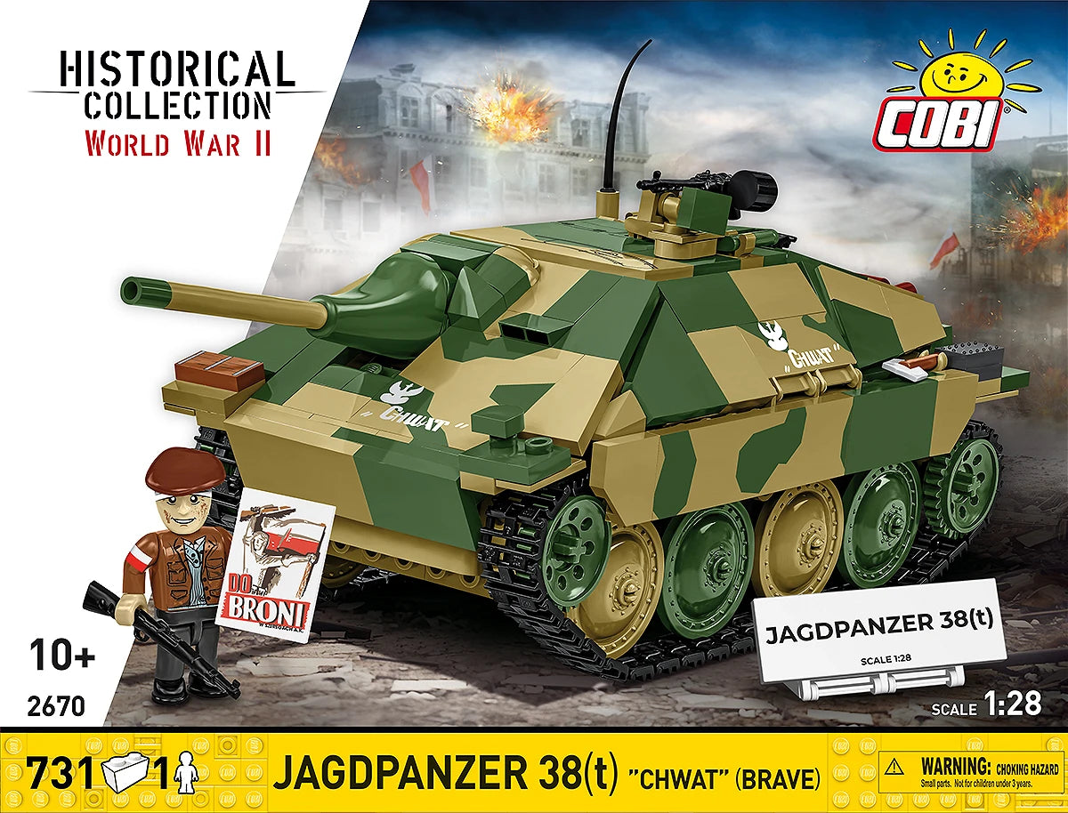 COBI 2670 JAGDPANZER 38 (t) "CHWAT" (BRAVE) 1/28 SCALE