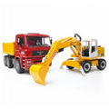 BRUDER 2751 Man TGA Tipper Truck With Wheel Excavator