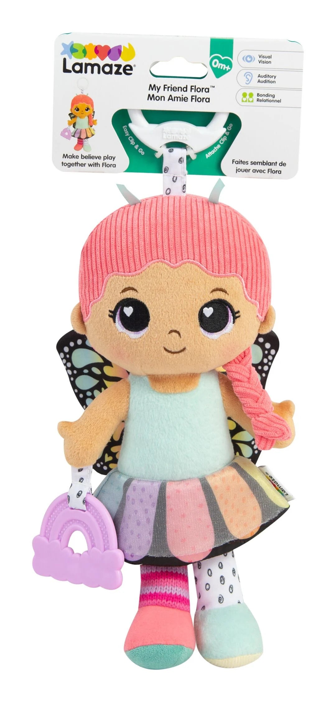 LAMAZE L27659 MY FRIEND FLORA CLIP & GO ACTIVITY TOY