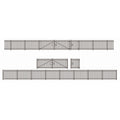 PECO RATIO 280 MODERN PALISADE FENCING WITH GATES N SCALE