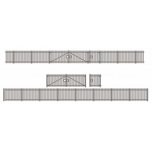 PECO RATIO 280 MODERN PALISADE FENCING WITH GATES N SCALE