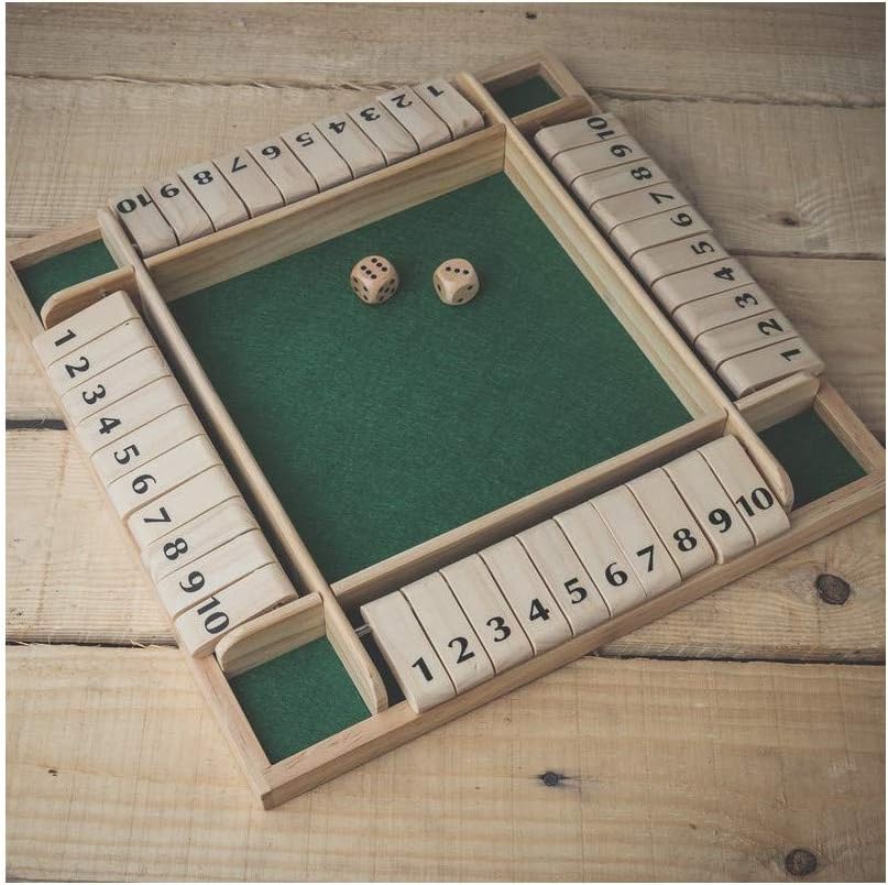 TOBAR 28338 WOODEN SHUT THE BOX 4 PLAYER GAME