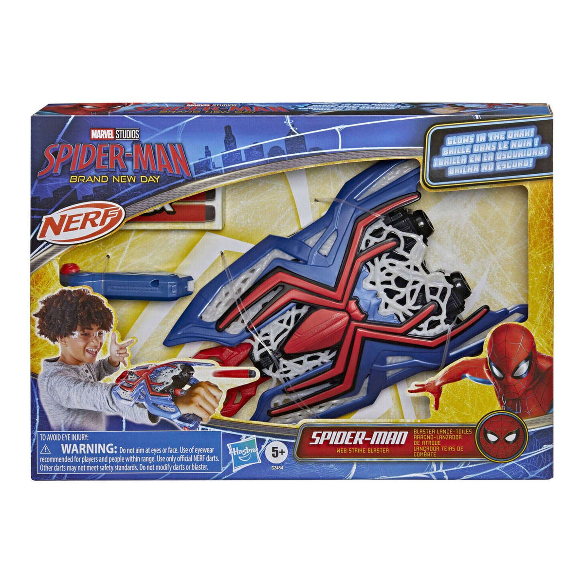 MARVEL SPIDERMAN G2454 SPIDER-MAN NERF WEB STRIKE BLASTER BRAND NEW DAY