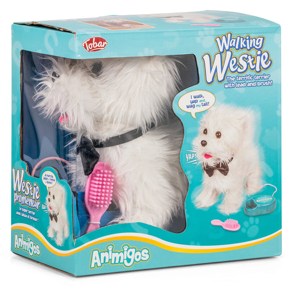 ANIMIGOES 28778 WALKING WESTIE TOY DOG