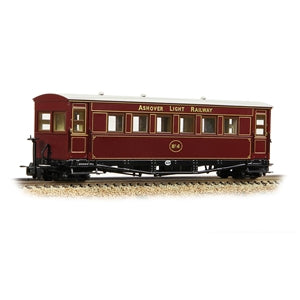 BACHMANN 394-025A Gloucester Bogie Coach Ashover L.R. Crimson No. 4 OO9 SCALE