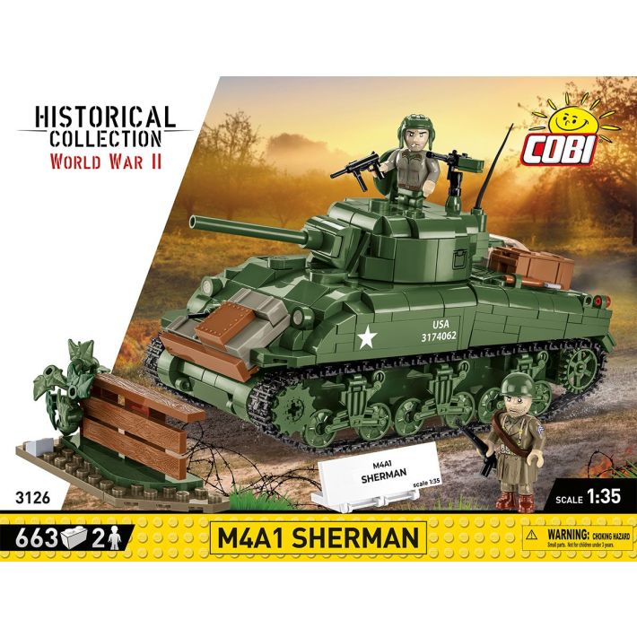 COBI 3126 M4A1 SHERMAN TANK 1/35TH SCALE