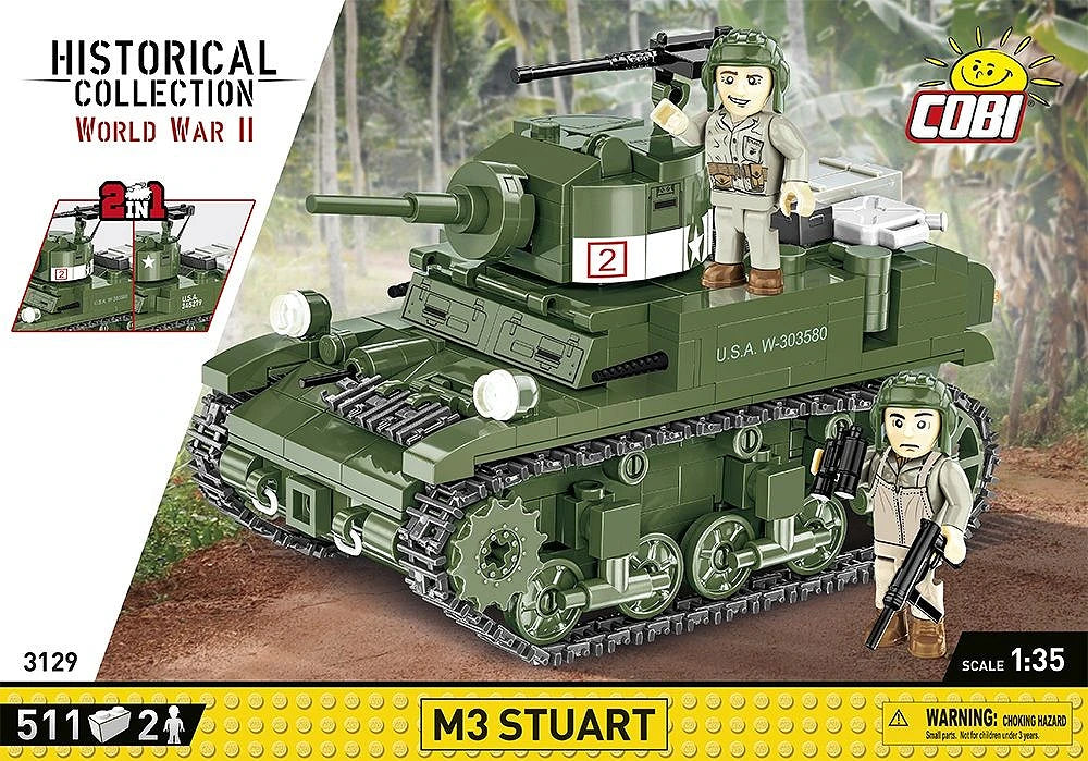 COBI 3129 M3 STUART 1/35 SCALE