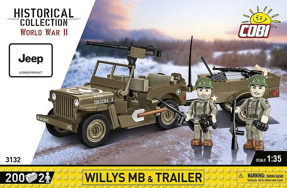 COBI 3132 WILLYS MB & TRAILER 1:35 SCALE