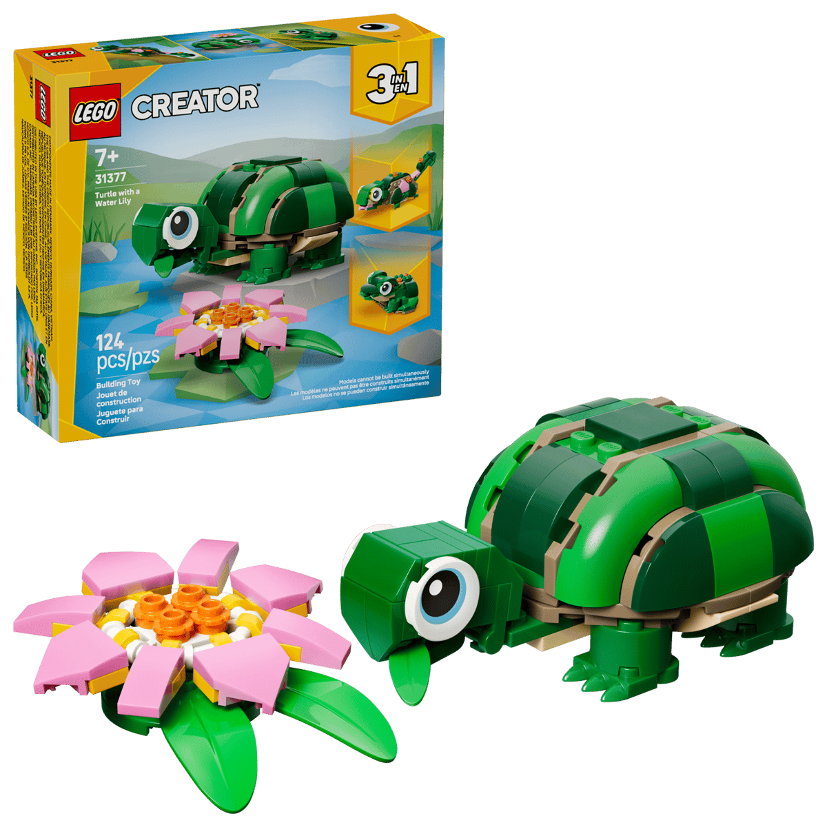 LEGO 31377 CREATOR 3 IN 1  TURTLE WITH A WATER LILY FLOWER