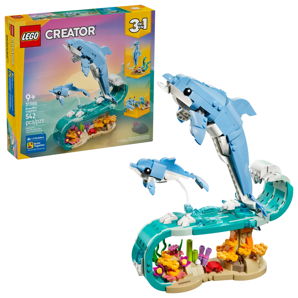 LEGO 31385 CREATOR 3 IN 1 SEA ANIMALS: BEAUTIFUL DOLPHIN