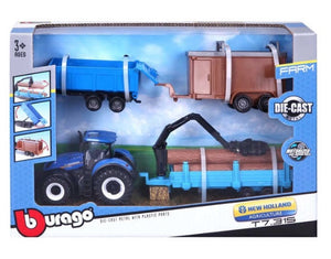 BURAGO 18-31668NH NEW HOLLAND PLAYSET 1/43RD SCALE