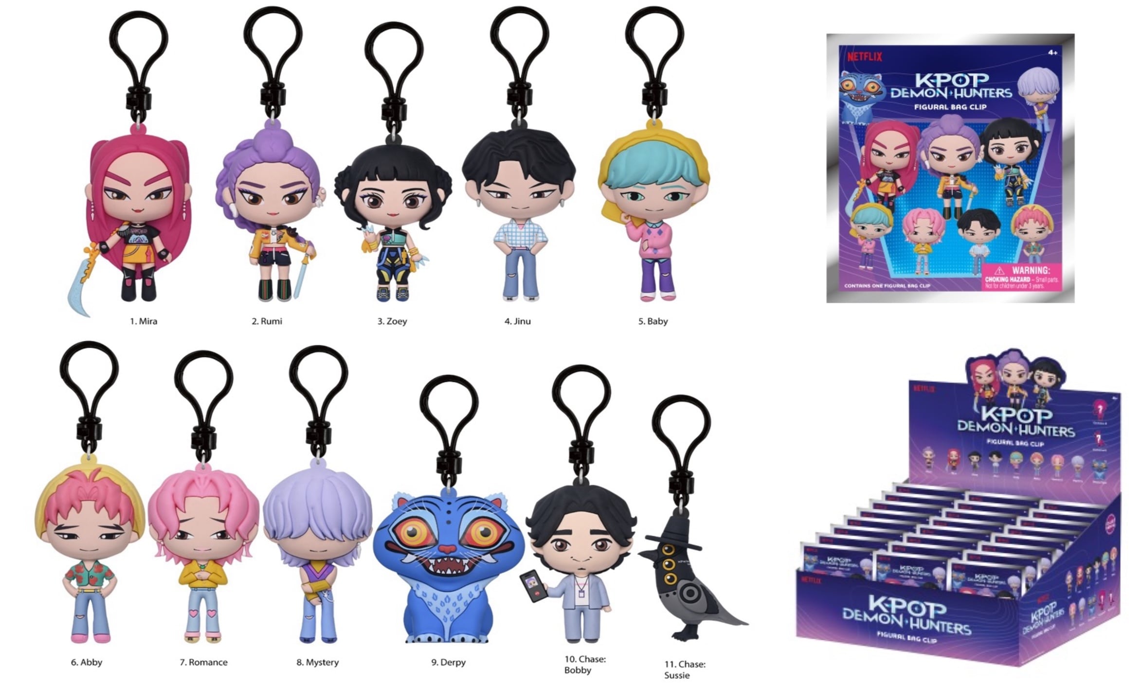 KPOP DEMON HUNTERS 32775 BAG CLIP FIGURE (ONE SUPPLIED RANDOM)