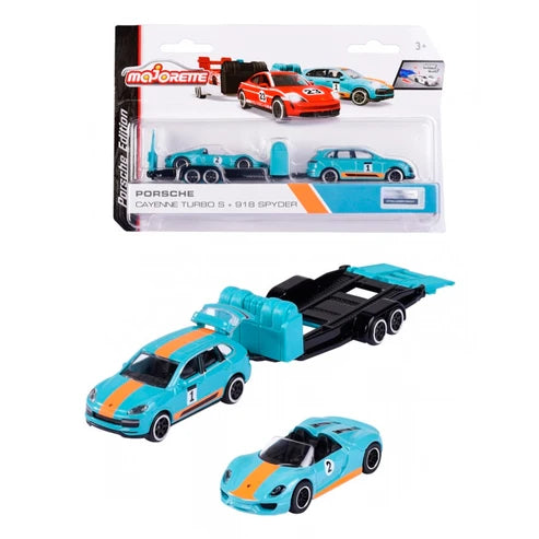 3  3112 MAJORETTE PORSCHE CAYENE TURBO & 918 SPYDER35 212053112