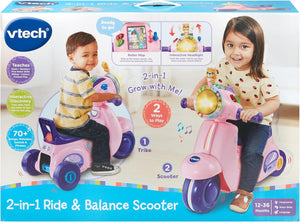 VTECH 572353 2 IN 1 RIDE & BALANCE SCOOTER PINK