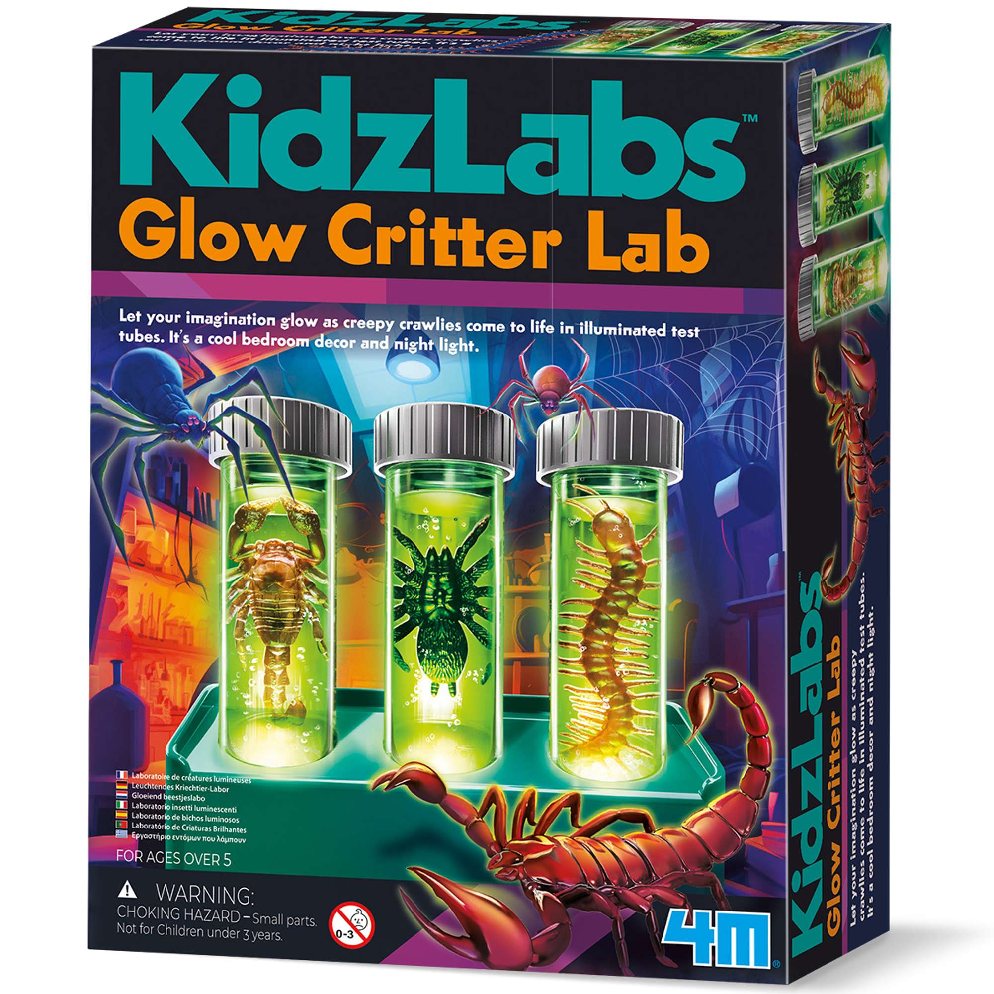 4M KIDZLABS 3469 GLOW CRITTER LAB SCIENCE KIT