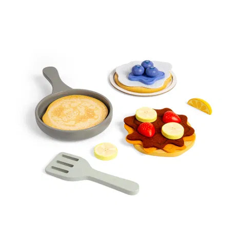 BIGJIGS 37042 WOODEN  PANCAKE SET TOY FOOD