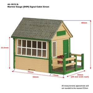 SCENECRAFT 44-1015  Narrow Gauge (OO9) Signal Cabin Green  OO-9