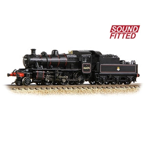 GRAHAM FARISH 372-626BSF  LMS Ivatt 2MT 46474 BR Lined Black (Early Emblem)  SOUND FITTED N GAUGE LOCO