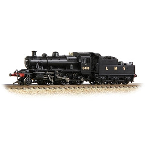 GRAHAM FARISH 372-627A  LMS Ivatt 2MT 6418 LMS Black   N GAUGE LOCO