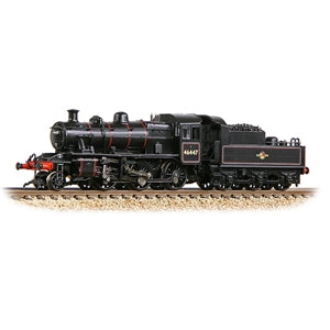 GRAHAM FARISH 372-628A  LMS Ivatt 2MT 46447 BR Lined Black (Late Crest)   N GAUGE LOCO
