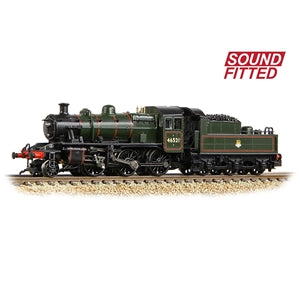 GRAHAM FARISH 372-630SF  LMS Ivatt 2MT 46521 BR Lined Green (Early Emblem)   SOUND FITTED N GAUGE LOCO