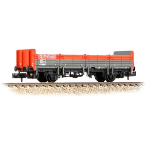 GRAHAM FARISH 373-626E BR OBA Open Wagon Low Ends BR Railfreight Red & Grey N GAUGE WAGON