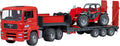 BRUDER 02774 MAN TGA WITH LOW LOADER TRAILER AND MANITOU TELEHANDLER