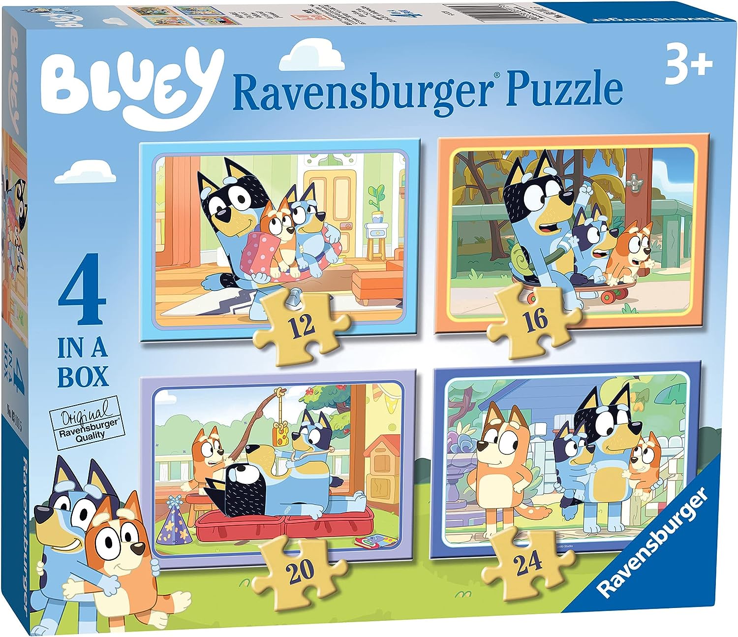 RAVENSBURGER EZ3111 BLUEY 4 IN A BOX PUZZLE