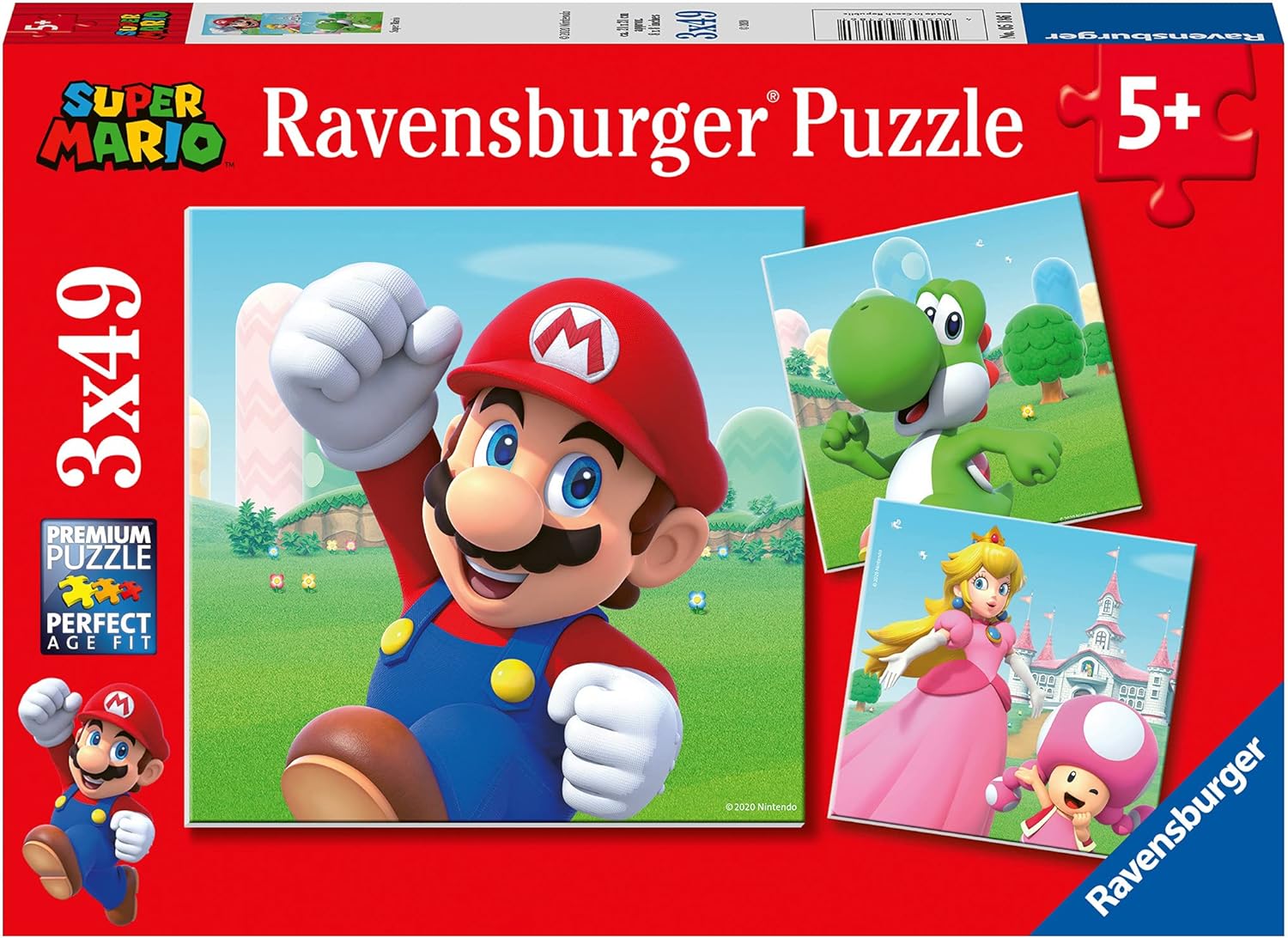 RAVENSBURGER 05186 SUPER MARIO 3X49 PIECE JIGSAW PUZZLE