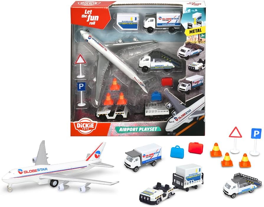 DICKIES TOYS 3001 AIRPORT 13 PIECE PLAYSET