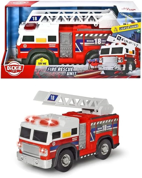 DICKIES TOYS 6016 FIRE RESCUE UNIT WITH LIGHTS AND SOUNDS