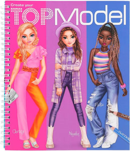 TOP MODEL 0412447 CREATE YOUR TOP MODEL COLOURING BOOK