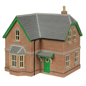 SCENECRAFT 44-1025G Railway House - Green & Cream