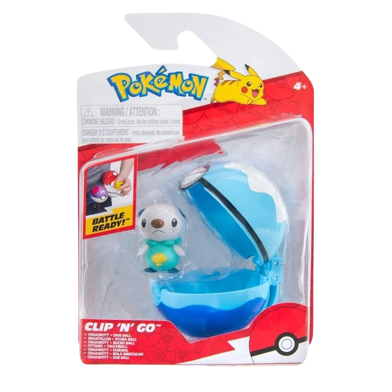 POKEMON PKW4158 CLIP N GO BALL OSHAWOTT & DIVE BALL
