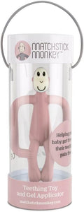 MATCHSTICK MONKEY DUSTY PINK MONKEY TEETHER