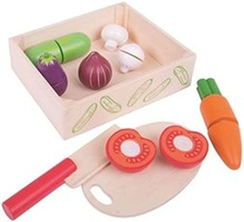 BIGJIGS BJ473 WOODEN CUTTING FOOD VEG CRATE