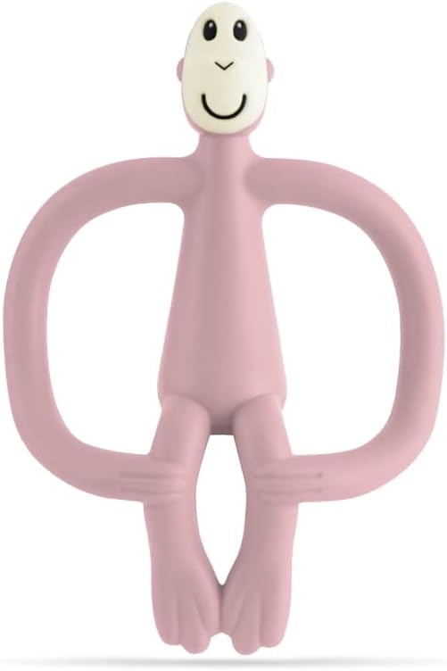 MATCHSTICK MONKEY DUSTY PINK MONKEY TEETHER