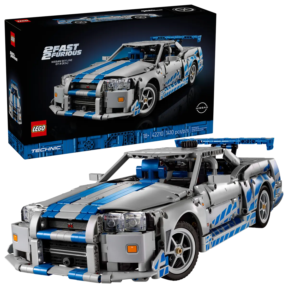 LEGO 42210 TECHNIC 2 FAST 2 FURIOUS NISSAN SKYLINE GTR