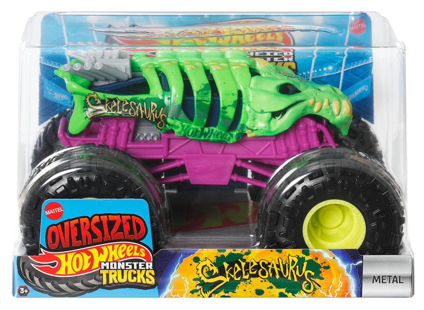 HOT WHEELS JMT09 MONSTER TRUCKS SKELESAURUS 1:24TH SCALE