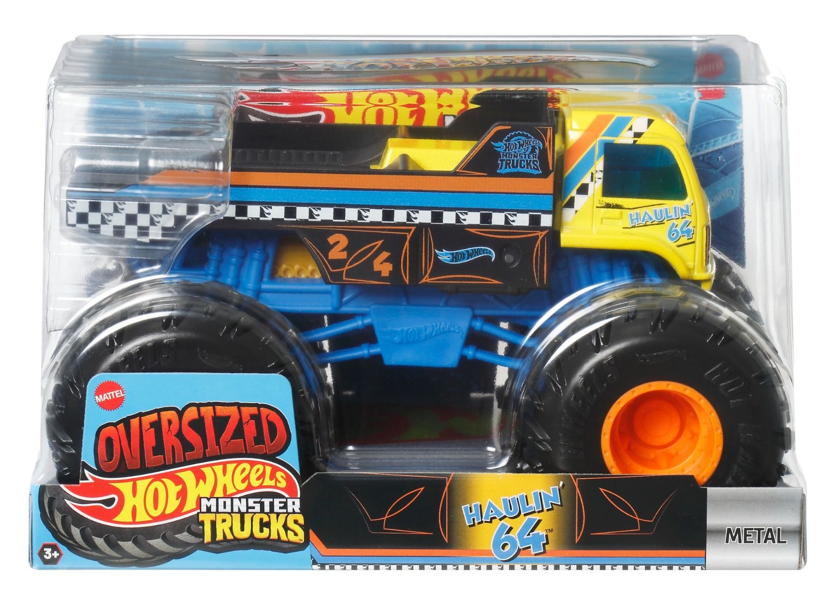 HOT WHEELS JKP82 MONSTER TRUCKS HAULIN 64 1:24TH SCALE