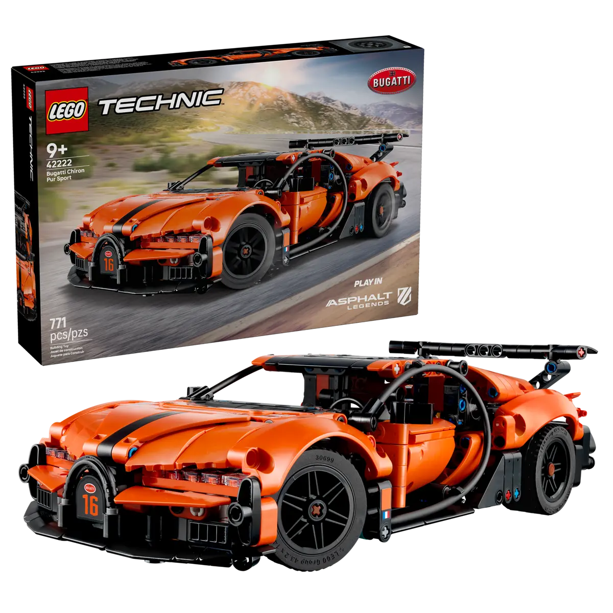 LEGO 42222 TECHNIC BUGATTI CHIRON PUR SPORT HYPERCAR