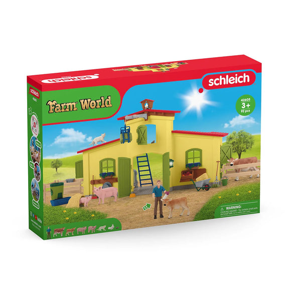 SCHLEICH 42605 FARM WORLD LARGE FARM WITH ANIMALS AND ACCESSORIES
