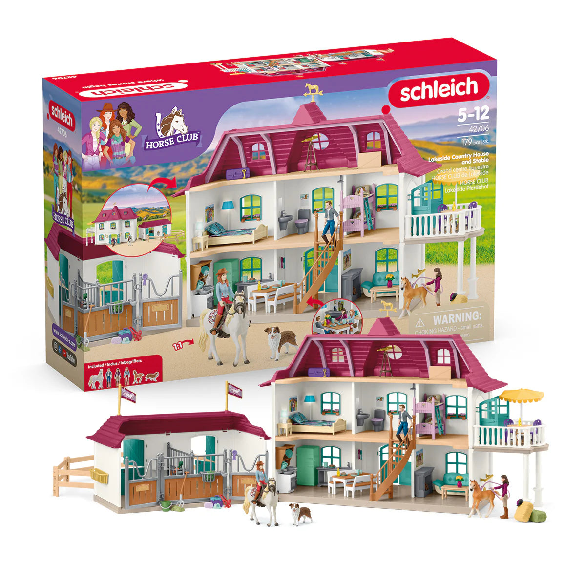 SCHLEICH 42706 HORSE CLUB COUNTRY HOUSE AND STABLE