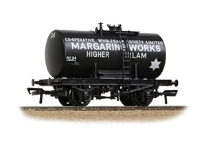 BACHMANN 38-785  14T Anchor-Mounted Tank Wagon 'Irlam Margarine Works' Black