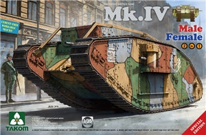 TAKOM 2076  British Army WWI Mk IV Heavy Battle Tank 2 in 1 (Special Edition)  1/35 SCALE